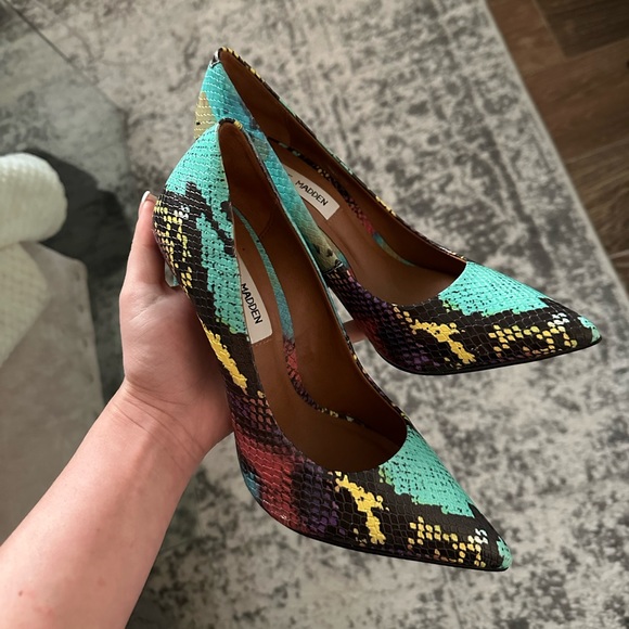 Steve Madden Proto teal snake skin - Picture 2 of 4